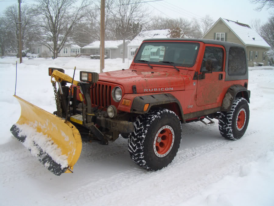How to plow snow with jeep #3
